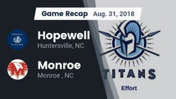 Recap: Hopewell  vs. Monroe  2018