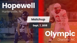 Matchup: Hopewell  vs. Olympic  2018