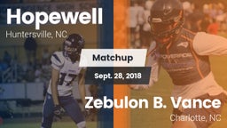 Matchup: Hopewell  vs. Zebulon B. Vance  2018