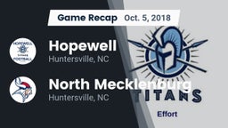 Recap: Hopewell  vs. North Mecklenburg  2018