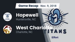 Recap: Hopewell  vs. West Charlotte  2018