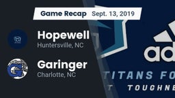 Recap: Hopewell  vs. Garinger  2019