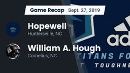 Recap: Hopewell  vs. William A. Hough  2019