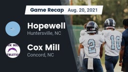 Recap: Hopewell  vs. Cox Mill  2021