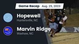 Recap: Hopewell  vs. Marvin Ridge  2023