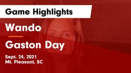 Wando  vs Gaston Day Game Highlights - Sept. 24, 2021