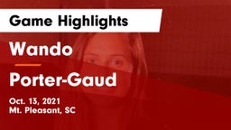 Wando  vs Porter-Gaud  Game Highlights - Oct. 13, 2021