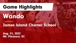 Wando  vs James Island Charter School Game Highlights - Aug. 31, 2022