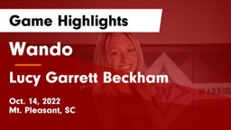 Wando  vs Lucy Garrett Beckham  Game Highlights - Oct. 14, 2022