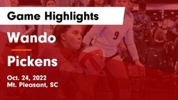 Wando  vs Pickens  Game Highlights - Oct. 24, 2022