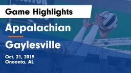 Appalachian  vs Gaylesville Game Highlights - Oct. 21, 2019