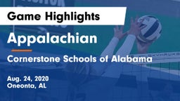 Appalachian  vs Cornerstone Schools of Alabama Game Highlights - Aug. 24, 2020