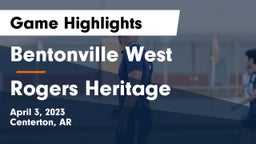 Bentonville West  vs Rogers Heritage  Game Highlights - April 3, 2023