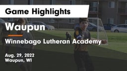 Waupun  vs Winnebago Lutheran Academy  Game Highlights - Aug. 29, 2022