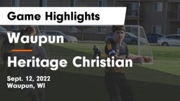 Waupun  vs Heritage Christian  Game Highlights - Sept. 12, 2022