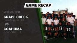 Recap: Grape Creek  vs. Coahoma  2016