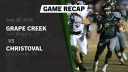 Recap: Grape Creek  vs. Christoval  2016