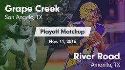 Matchup: Grape Creek High vs. River Road  2016