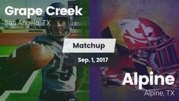 Matchup: Grape Creek High vs. Alpine  2017