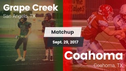 Matchup: Grape Creek High vs. Coahoma  2017