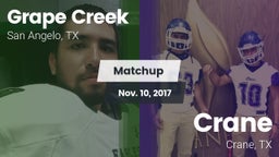 Matchup: Grape Creek High vs. Crane  2017