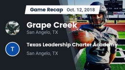 Recap: Grape Creek  vs. Texas Leadership Charter Academy  2018