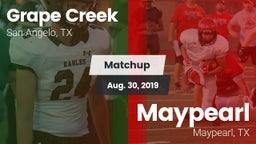 Matchup: Grape Creek High vs. Maypearl  2019