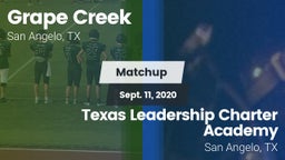 Matchup: Grape Creek High vs. Texas Leadership Charter Academy  2020