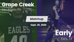 Matchup: Grape Creek High vs. Early  2020