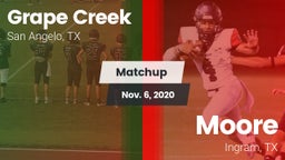 Matchup: Grape Creek High vs. Moore  2020