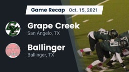 Recap: Grape Creek  vs. Ballinger  2021