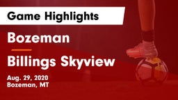 Bozeman  vs Billings Skyview  Game Highlights - Aug. 29, 2020