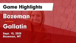 Bozeman  vs Gallatin  Game Highlights - Sept. 15, 2020