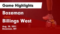 Bozeman  vs Billings West  Game Highlights - Aug. 28, 2021