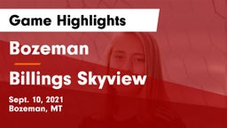 Bozeman  vs Billings Skyview  Game Highlights - Sept. 10, 2021