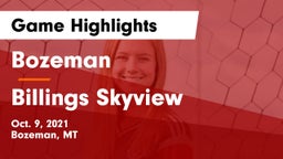 Bozeman  vs Billings Skyview  Game Highlights - Oct. 9, 2021