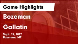 Bozeman  vs Gallatin  Game Highlights - Sept. 15, 2022