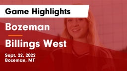 Bozeman  vs Billings West  Game Highlights - Sept. 22, 2022