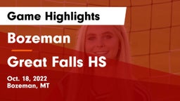 Bozeman  vs Great Falls HS Game Highlights - Oct. 18, 2022
