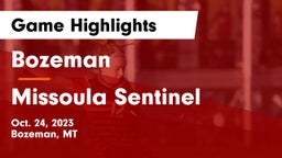 Bozeman  vs Missoula Sentinel  Game Highlights - Oct. 24, 2023