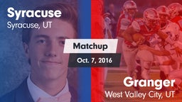 Matchup: Syracuse  vs. Granger  2016