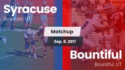 Matchup: Syracuse  vs. Bountiful  2017
