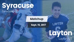 Matchup: Syracuse  vs. Layton  2017