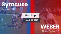 Matchup: Syracuse  vs. WEBER  2017