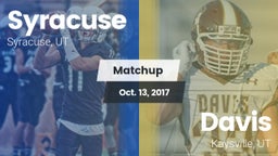 Matchup: Syracuse  vs. Davis  2017