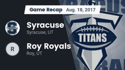 Recap: Syracuse  vs. Roy Royals 2017