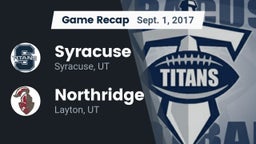 Recap: Syracuse  vs. Northridge  2017