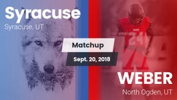 Matchup: Syracuse  vs. WEBER  2018