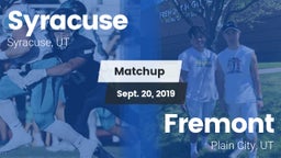 Matchup: Syracuse  vs. Fremont  2019