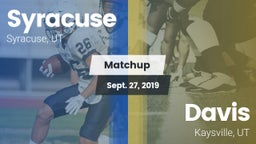 Matchup: Syracuse  vs. Davis  2019
